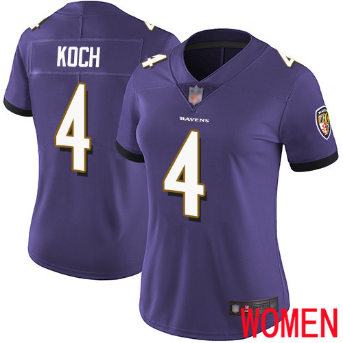 Baltimore Ravens Limited Purple Women Sam Koch Home Jersey NFL Football #4 Vapor Untouchable